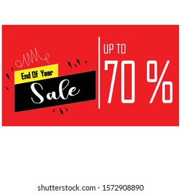 Fantastic Banner End Of Year Discount