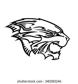 Fantastic beast. Line art. Vector illustration