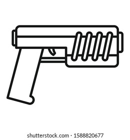 Fantastic blaster icon. Outline fantastic blaster vector icon for web design isolated on white background