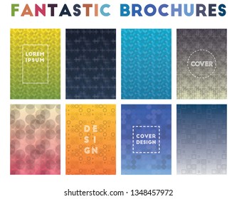Fantastic Brochures. Alluring geometric patterns, captivating vector illustration.