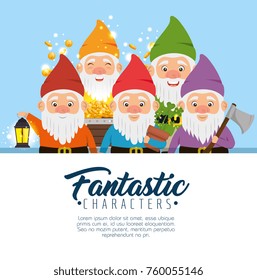 fantastic character dwarf cartoon