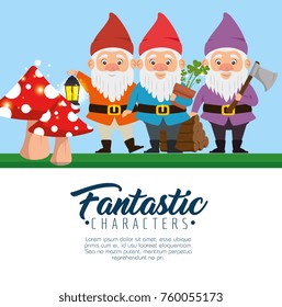 fantastic character dwarf cartoon