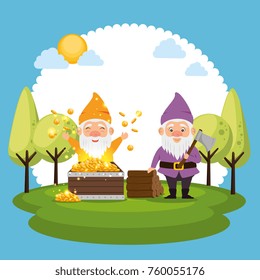 fantastic character dwarf cartoon