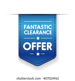 Fantastic clearance offer ribbon vector