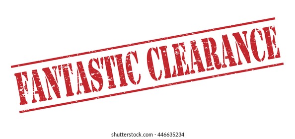 fantastic clearance vector stamp on white background