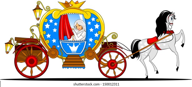 fantastic coach blue with white stars, illustration