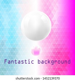 Fantastic color vector background of the future with planets. Design template for web page, poster or poster.