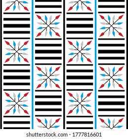 fantastic colourful vector border black and red pattern
