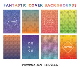 Fantastic Cover Backgrounds. Actual geometric patterns, modern vector illustration.