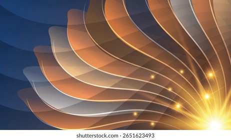 Fantástico fundo de arte escura com um flash ardente. Uma excelente ilustração para publicidade, cartazes, cartões postais, cartões de visita, atributos corporativos e seus outros projetos. Vetor.