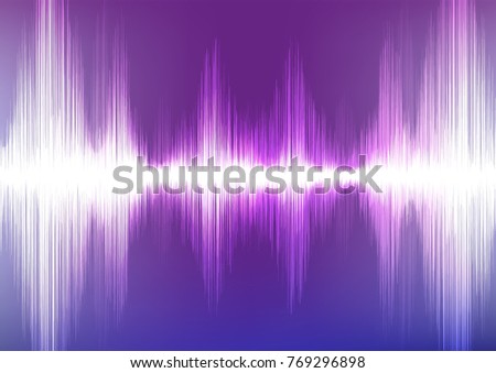 Fantastic Digital Sound waves on Light Purple background,technology and earthquake wave concept,design for music industry,Vector,Illustration.