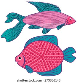 Fantastic exotic fish, EPS10 - vector graphics.