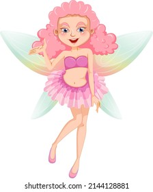 Fantastic fairy girl cartoon character illustration