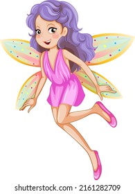 Fantastic fairy girl cartoon character illustration