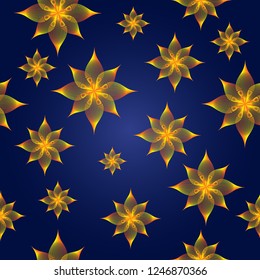 Fantastic flower background, abstract shape with lots of blending lines and gradient color.