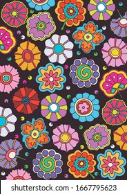 Hippy Flowers Pattern High Res Stock Images Shutterstock