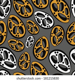 Fantastic flowers continuous seamless vector pattern. Seamless pattern can be used for web page backgrounds, wallpapers,pattern.Spring bright juicy colors gray orange white.