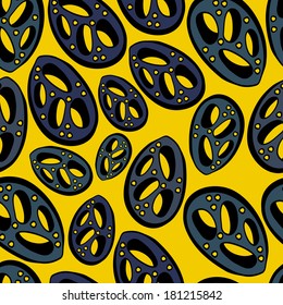 Fantastic flowers continuous seamless vector pattern. Seamless pattern can be used for web page backgrounds, wallpapers,pattern. Spring bright juicy colors yellow gray. 