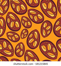 Fantastic flowers continuous seamless vector pattern. Seamless pattern can be used for web page backgrounds, wallpapers,pattern.Spring bright juicy colors yellow orange white.