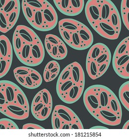Fantastic flowers continuous seamless vector pattern. Seamless pattern can be used for web page backgrounds, wallpapers,pattern.Spring bright juicy colors gray coral lime.