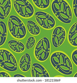 Fantastic flowers continuous seamless vector pattern. Seamless pattern can be used for web page backgrounds, wallpapers,pattern.Spring bright juicy colors green lime. 
