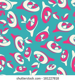 Fantastic flowers continuous seamless vector pattern.Floral background with flowers. Seamless pattern can be used for web page backgrounds, wallpapers ,pattern. Bright spring colors.blue pink white.