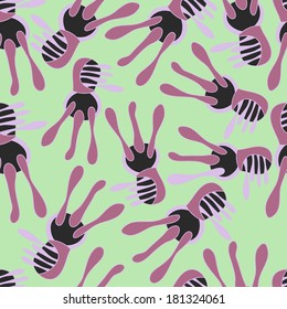 Fantastic flowers continuous seamless vector pattern.Floral background with flowers. Seamless pattern can be used for web page backgrounds, wallpapers pattern.Bright spring colors, warm shades. 