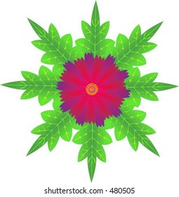 Fantastic green snowflake