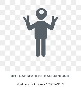 fantastic human icon. Trendy flat vector fantastic human icon on transparent background from Feelings collection. 