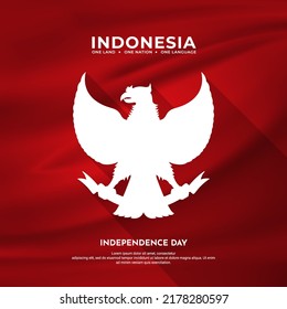 Fantastic Indonesia independence day design poster suitable for promotion , backdrop, wallpaper.