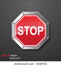 Fantastic metal stop sign background