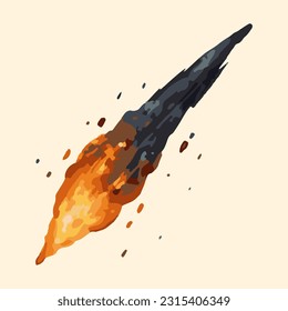 fantastic meteor watercolor detailed 3d illustration