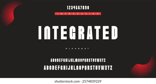 Fantastic is Modern Bold Font. Regular Italic Number Typography urban style alphabet fonts for fashion, sport, technology, digital, movie, logo design, vector illustration