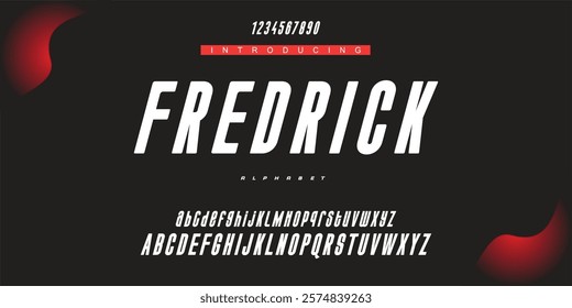 Fantastic is Modern Bold Font. Regular Italic Number Typography urban style alphabet fonts for fashion, sport, technology, digital, movie, logo design, vector illustration