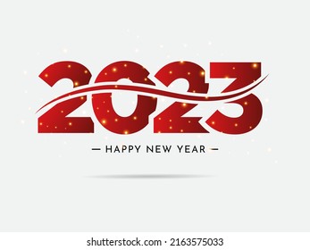 Fantastic and modern happy new year 2023 design background vector