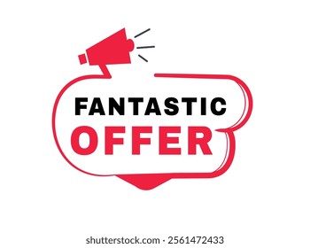 Fantastic offer badge, label icon flat style isolated for Advertising, Promo, banner vector template or web element.