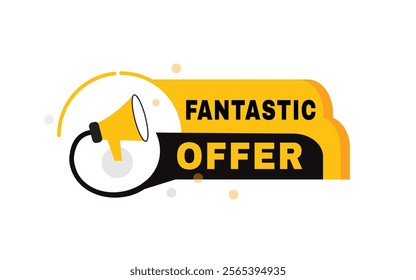 Fantastic offer, design banner label For web, social media, advertising symbol. Modern element vector.