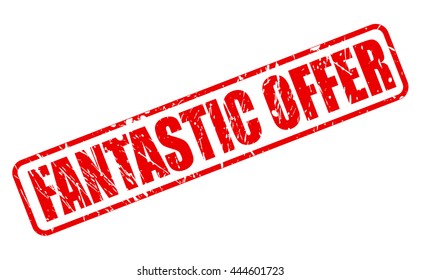 FANTASTIC OFFER RED STAMP TEXT ON WHITE