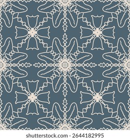 Ornamento fantástico com motivos florais. Padrão perfeito do modelo. Vetor. Design de textura de fundo abstrata moderno e surpreendente.
