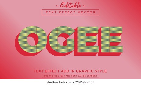 Fantastic pattern style text effect vector with gorgeous colors 