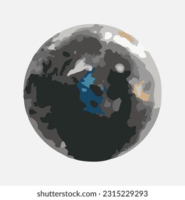 Fantastic planet asteroid detailed 3d illustration