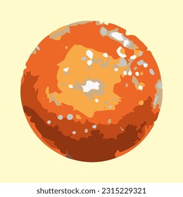 Fantastic planet asteroid detailed 3d illustration