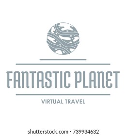 Fantastic planet logo. Simple illustration of fantastic planet vector logo for web