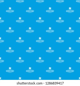 Fantastic planet pattern vector seamless blue repeat for any use