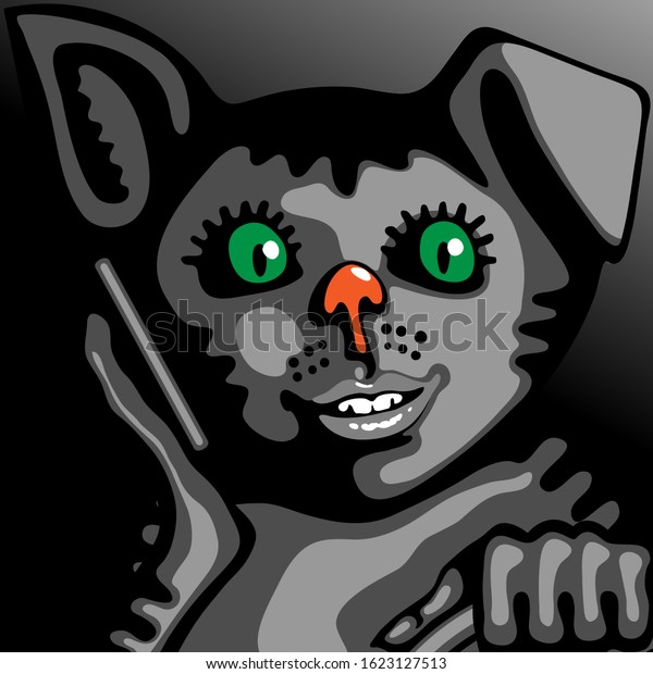 Fantastic portrait. Humanoid cat\
driving a car, talking on the phone. Avatar for social\
networks.