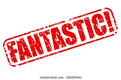 Fantastic red stamp text on white