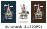 Fantastic Rocket Vector Illustration Creative Graphic Design.