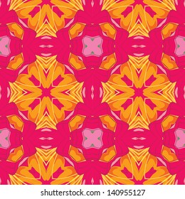 Fantastic seamless pattern of detailes from red lilies