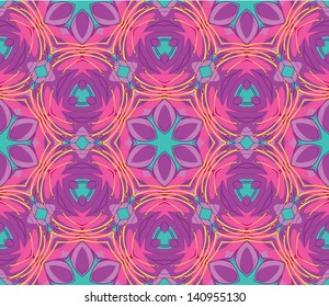 Fantastic seamless pattern of details from purple lilies