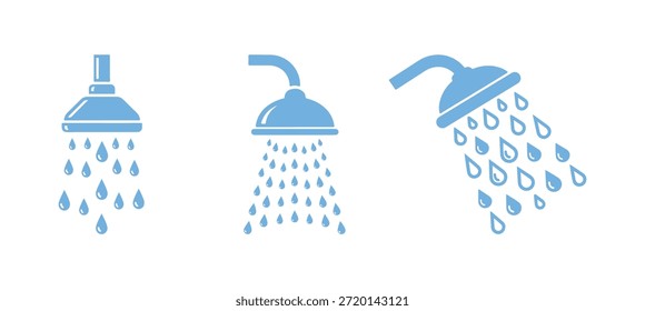 Ein fantastischer Duschvektor mit Wassertröpfchen, der den Akt der Einnahme von Ghul symbolisiert.